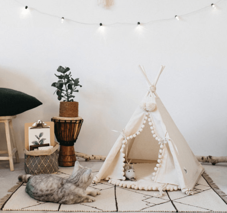 Load image into Gallery viewer, Cozy Haven Pet Teepee: A Stylish Retreat For Your Furry Friend by Dog Hugs Cat
