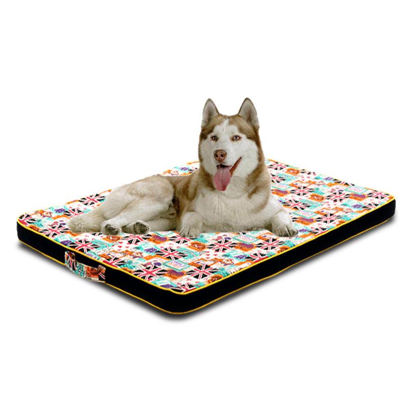 Load image into Gallery viewer, Luxury Printed Canvas Dog Bed - Thick And Comfortable Pet Mattress by Dog Hugs Cat
