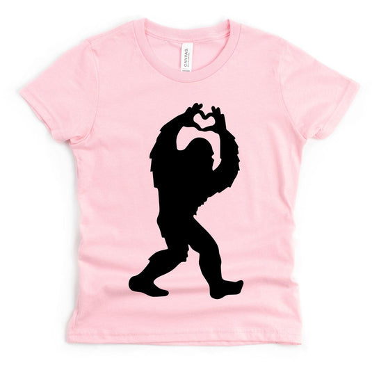 Bigfoot Loves You Valentines Day Youth T-Shirt by 208 Tees