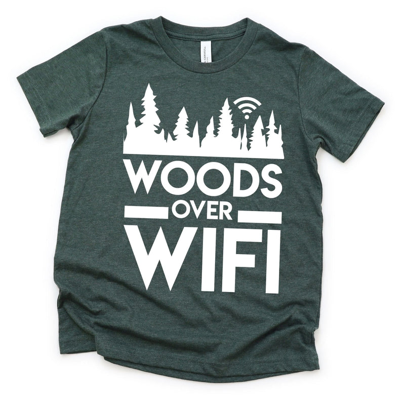 Load image into Gallery viewer, Woods Over Wifi Youth T-Shirt by 208 Tees
