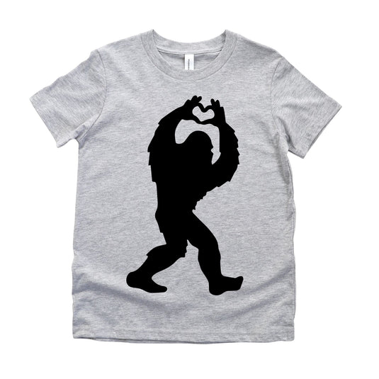 Bigfoot Loves You Valentines Day Youth T-Shirt by 208 Tees