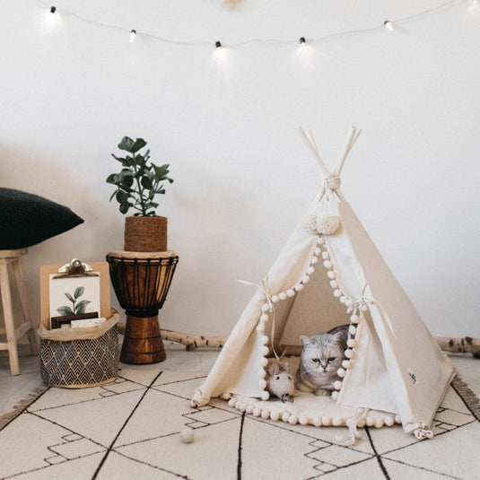 Cozy Haven Pet Teepee: A Stylish Retreat For Your Furry Friend by Dog Hugs Cat