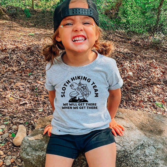 Sloth Hiking Team Toddler TShirt by 208 Tees