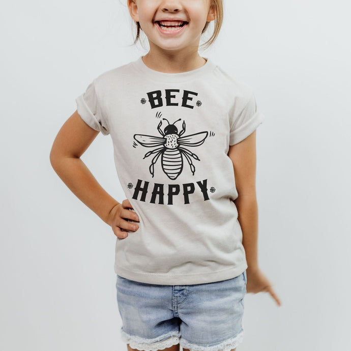 Bee Happy Youth T-Shirt by 208 Tees