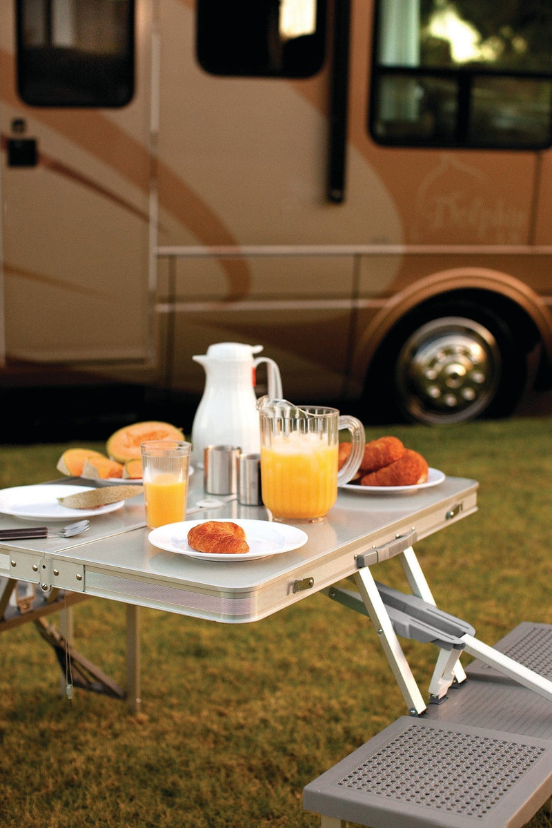 Load image into Gallery viewer, Aluminum Portable Picnic Table with Seats by Picnic Time Family of Brands
