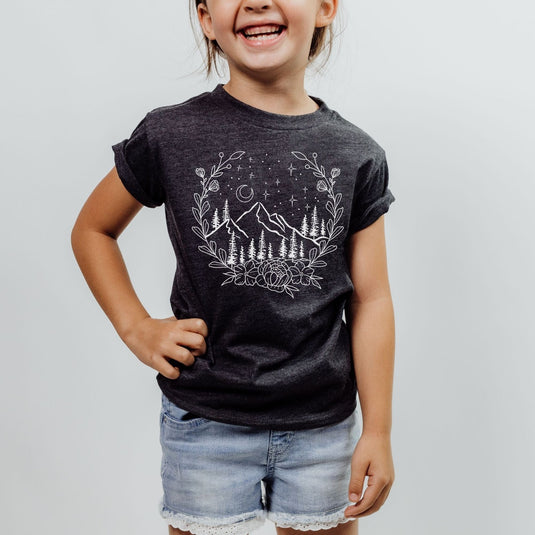Mountain Scene Youth T-Shirt by 208 Tees