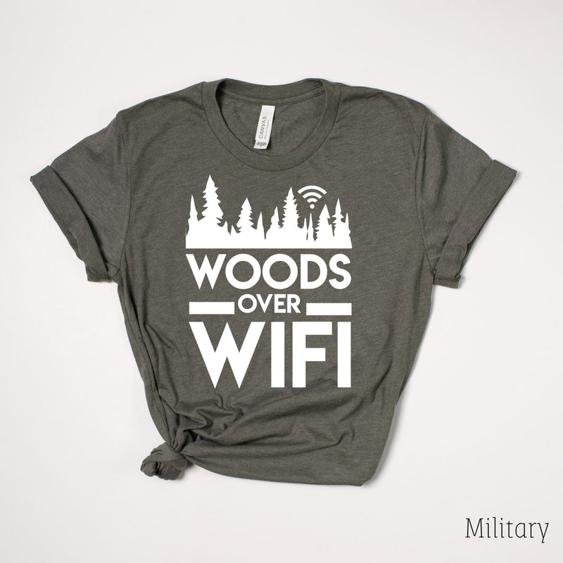 Load image into Gallery viewer, Woods Over Wifi T-Shirt for Women *UNISEX FIT* by 208 Tees
