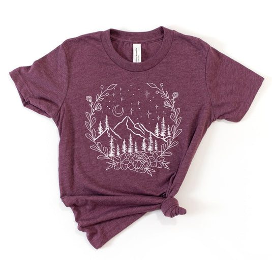 Mountain Scene Youth T-Shirt by 208 Tees