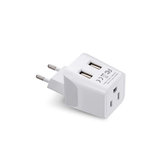 Ceptics European Travel Adapter - Type C - Dual USB (CTU-9C)