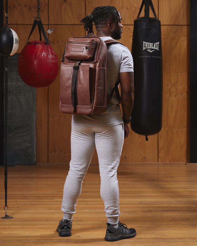 Load image into Gallery viewer, Heritage Leather Backpack By King Kong Apparel
