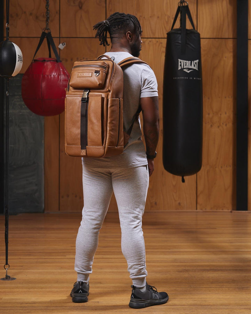 Load image into Gallery viewer, Heritage Leather Backpack By King Kong Apparel
