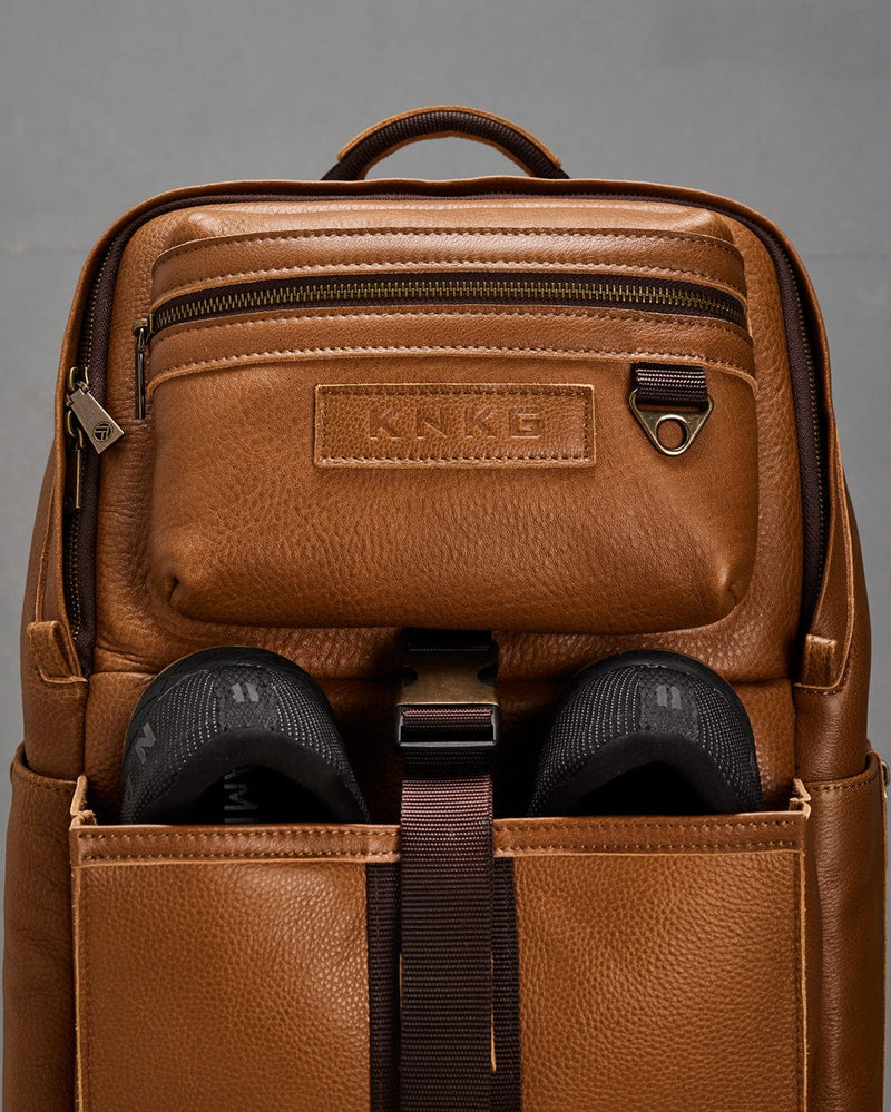 Load image into Gallery viewer, Heritage Leather Backpack By King Kong Apparel
