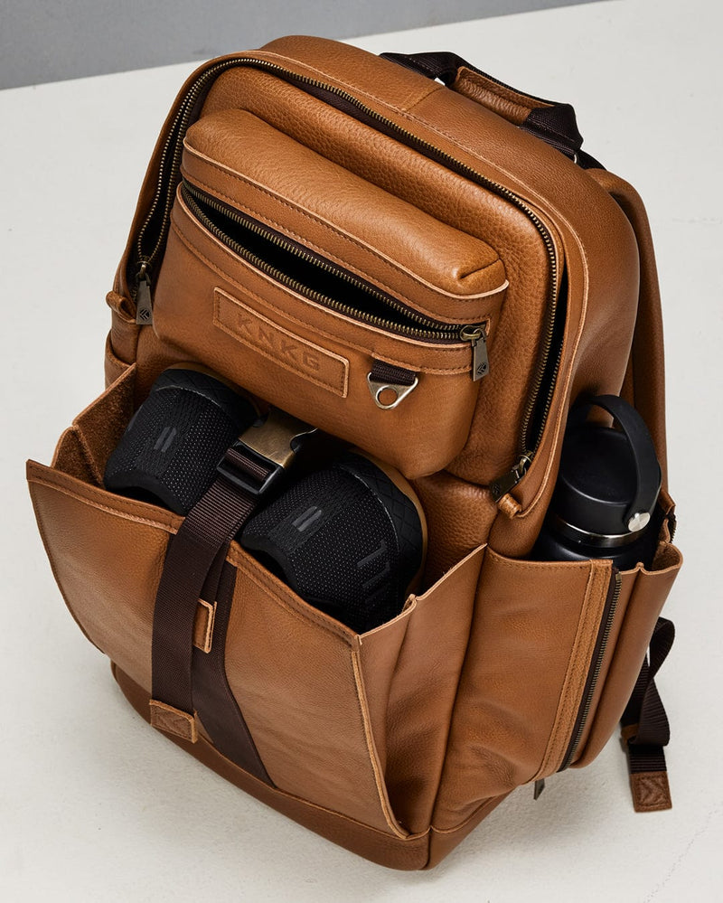 Load image into Gallery viewer, Heritage Leather Backpack By King Kong Apparel
