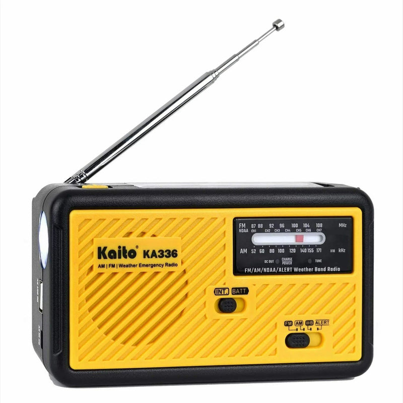 Load image into Gallery viewer, Kaito KA336 Emergency AM FM NOAA Weather Alert Radio with Solar and Crank
