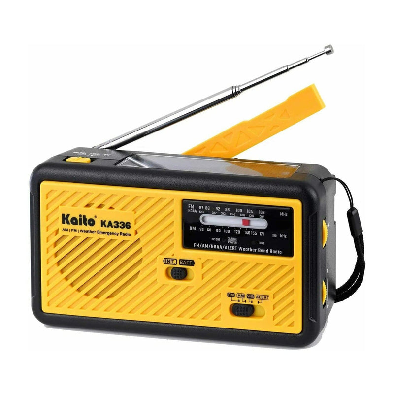 Load image into Gallery viewer, Kaito KA336 Emergency AM FM NOAA Weather Alert Radio with Solar and Crank
