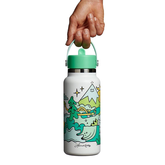 Hydro Flask 32 oz Wide Flex Straw Cap Usss X Hannah Eddy Spearmint Limited Edition