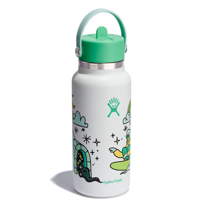 Hydro Flask 32 oz Wide Flex Straw Cap Usss X Hannah Eddy Spearmint Limited Edition