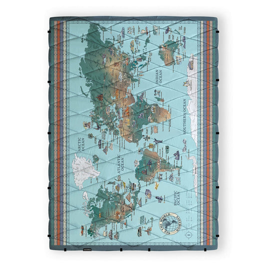 Nomadix Puffer Blanket: World Map