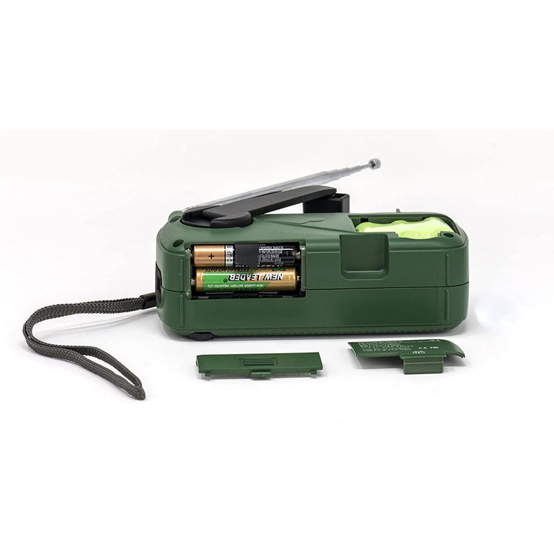 Load image into Gallery viewer, Kaito V1 Voyager Solar/Dynamo AM/FM/SW Emergency Radio with Cell Phone Charger and 3-LED Flashlight, Green
