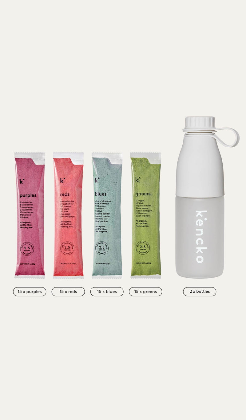 Load image into Gallery viewer, Smoothie Super 60-Pack + 2 bottles by kencko
