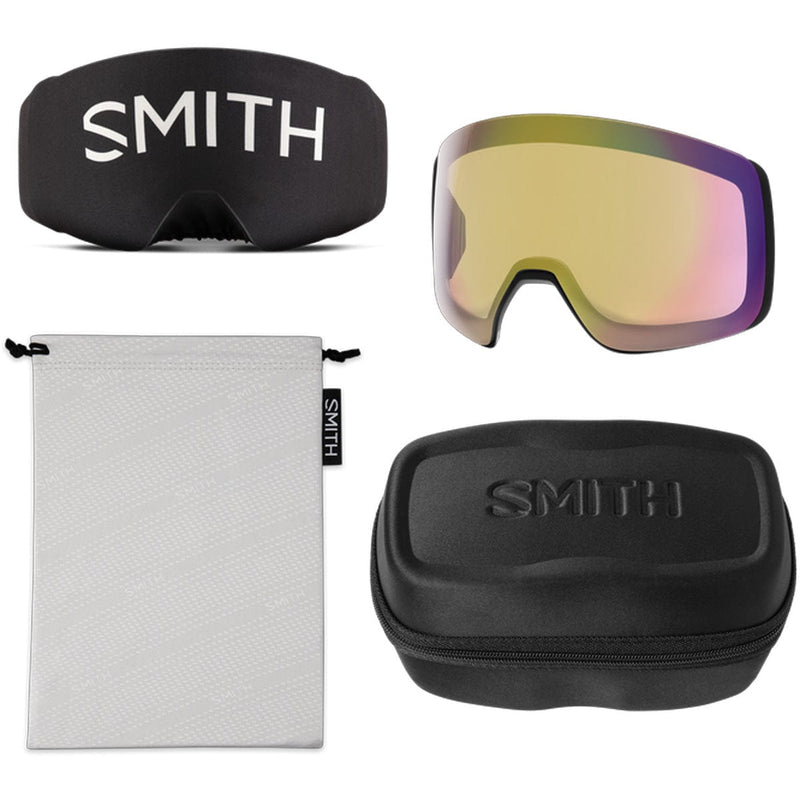 Load image into Gallery viewer, Smith 4D Mag XL Black/ChromaPop Sun Red Mirror/Chromapop Storm Yellow Flash Snow Goggles
