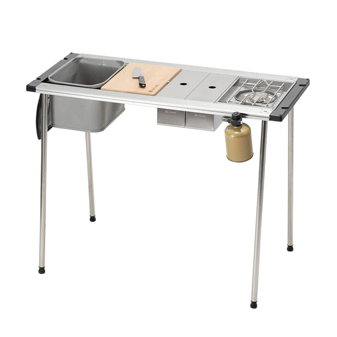 Snow Peak Iron Grill Table Camp Kitchen Starter Set