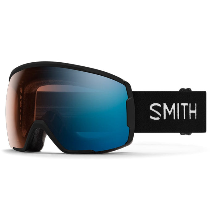 Smith Proxy Low Bridge Photochromic Ski Goggles Black/ChromaPop Pro Photochromic  Blue Mirror Snow Goggles