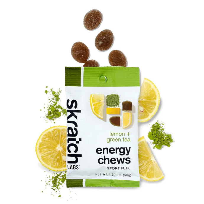 Skratch Labs Lemon + Green Tea Energy Chews Sport Fuel