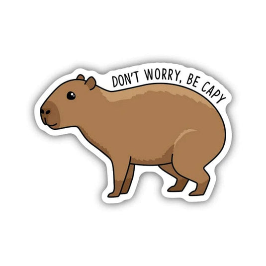 Don't Worry Be Capy Capybara Sticker