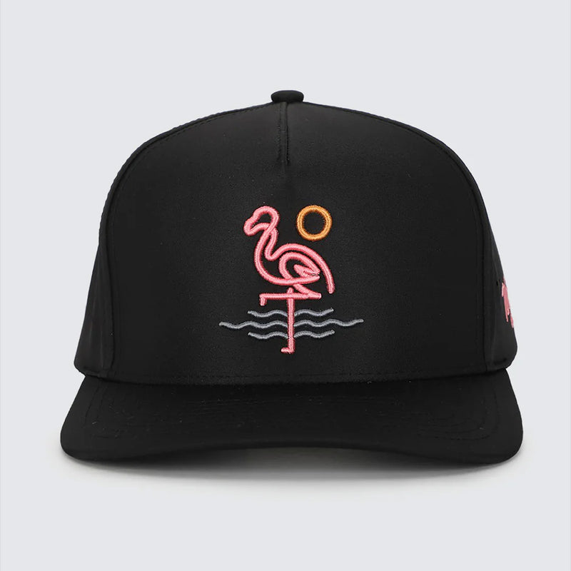 Load image into Gallery viewer, Waggle Flamingo Bay Snapback Hat
