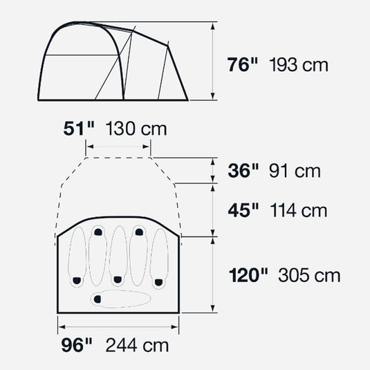 The North Face WAWONA 6 Person Tent