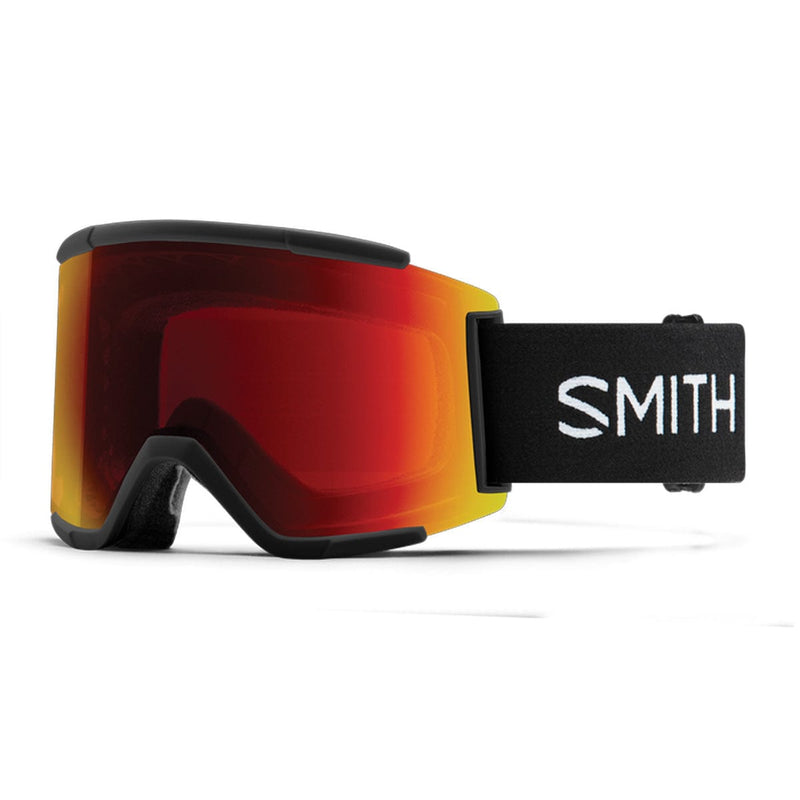 Load image into Gallery viewer, Smith Squad XL  Black/ChromaPop Sun Red Mirror/Chromapop Storm Yellow Flash Snow Goggles
