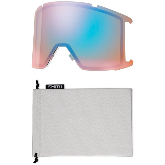 Smith Squad XL  Chalk/ChromaPop Sun Black Gold Mirror/Chromapop Storm Blue Sensor Mirror Snow Goggles