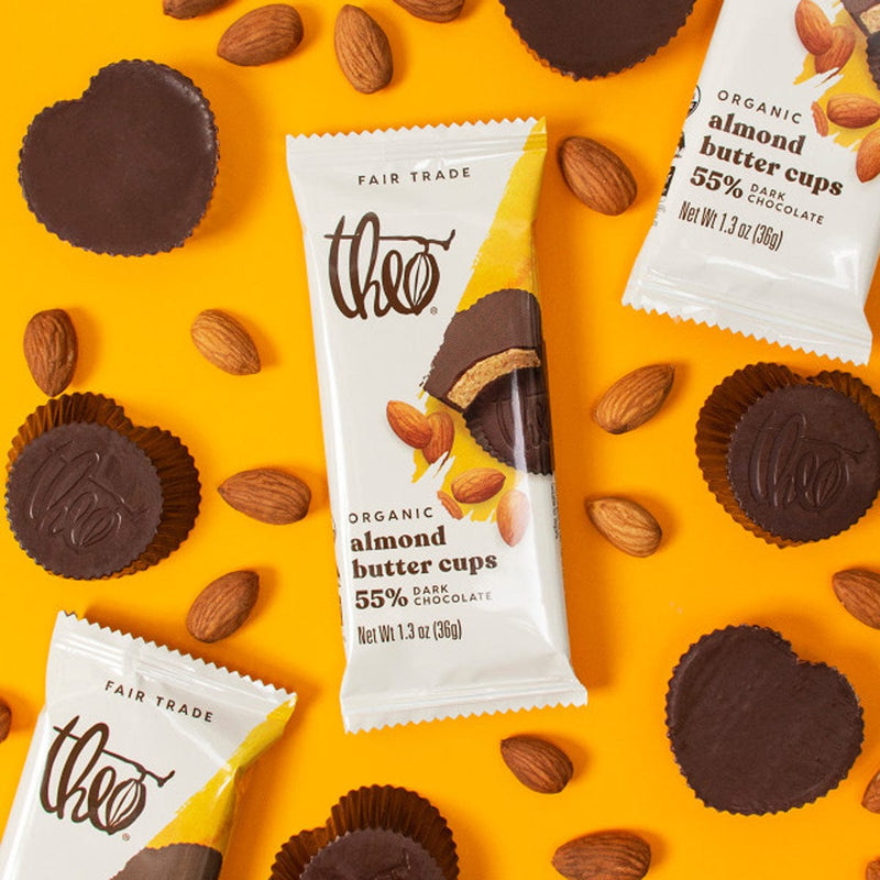 Load image into Gallery viewer, Theo&#39;s Almond Butter &amp; 55% Dark Chocolate Cups
