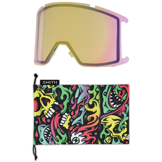 Smith Squad XL  Artist Series | Tall Boy/ChromaPop Everyday Red Mirror/Chromapop Storm Yellow Flash Snow Goggles