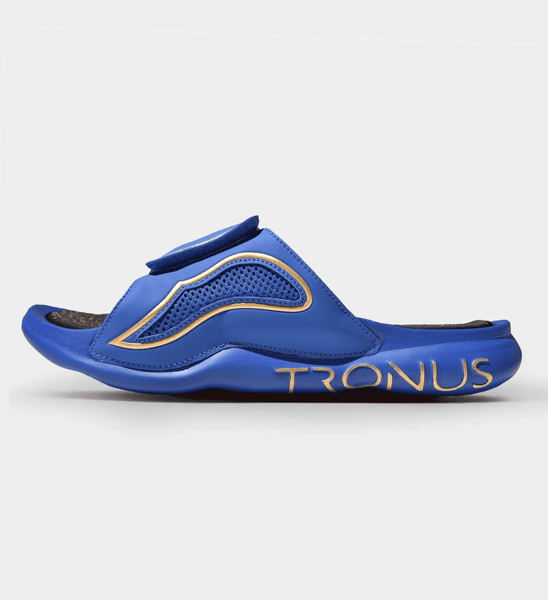 Load image into Gallery viewer, Youth Luxe Sports Recovery Slides Midnight By Tronus Footwear
