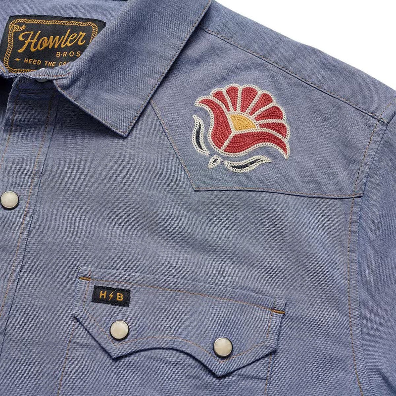 Load image into Gallery viewer, Howler Brothers Crosscut Deluxe Snapshirt
