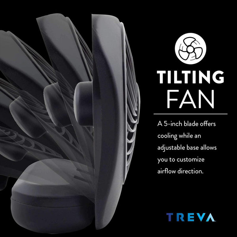 Load image into Gallery viewer, Treva 5 Inch Battery Powered Desk Fan
