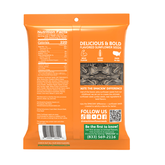 CHEDDAR JALAPEÑO by SMACKIN' Sunflower Seeds