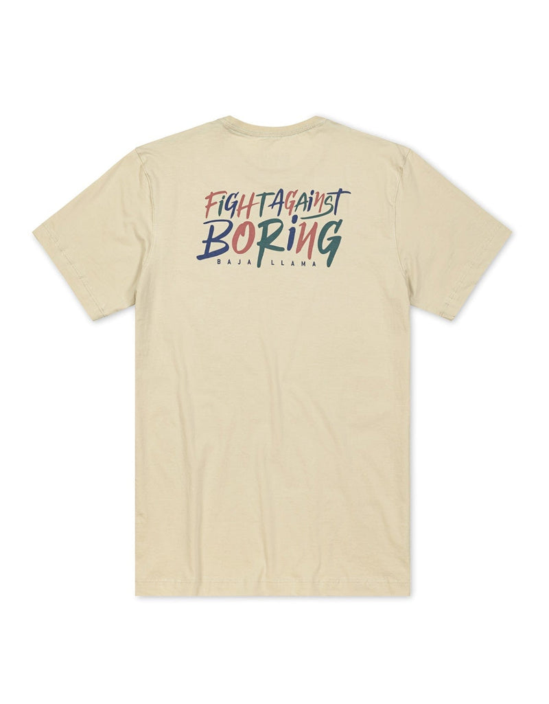 Load image into Gallery viewer, FIGHT AGAINST BORING RETRO - CREAM  PRIMO GRAPHIC TEE by Bajallama
