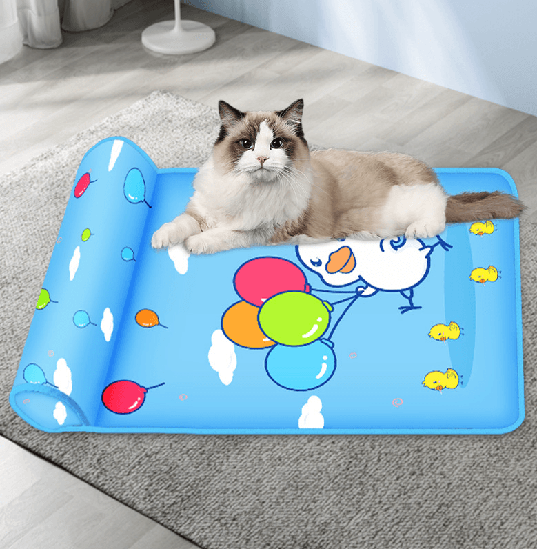 Load image into Gallery viewer, Cool Breeze Pet Comfort Mat: Breathable Cooling Pad With Pillow For Dogs And Cats by Dog Hugs Cat
