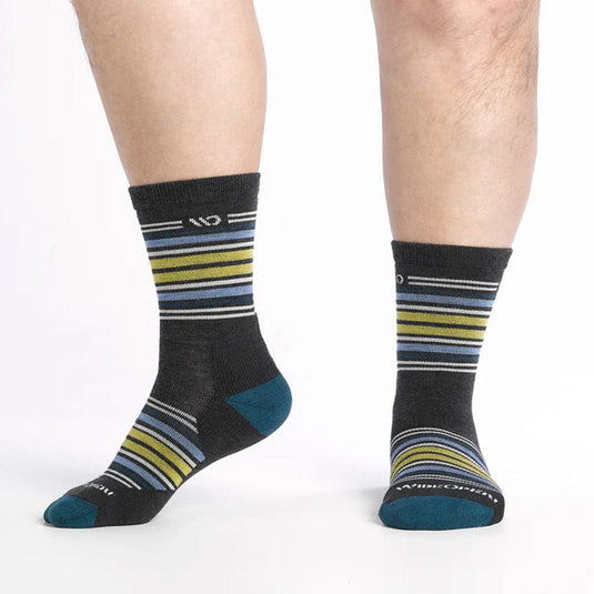 Wide Open by Darn Tough Men's Multi Stripe Midweight Micro Crew Sock