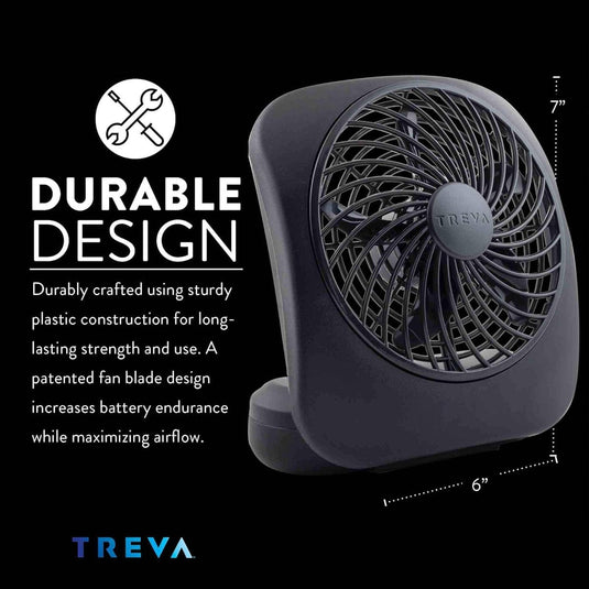 Treva 5 Inch Battery Powered Desk Fan