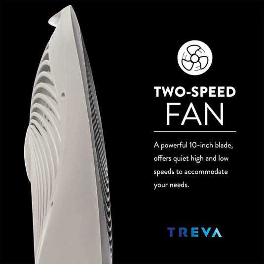 Treva 10 Inch Battery & Electric Powered Fin Fan