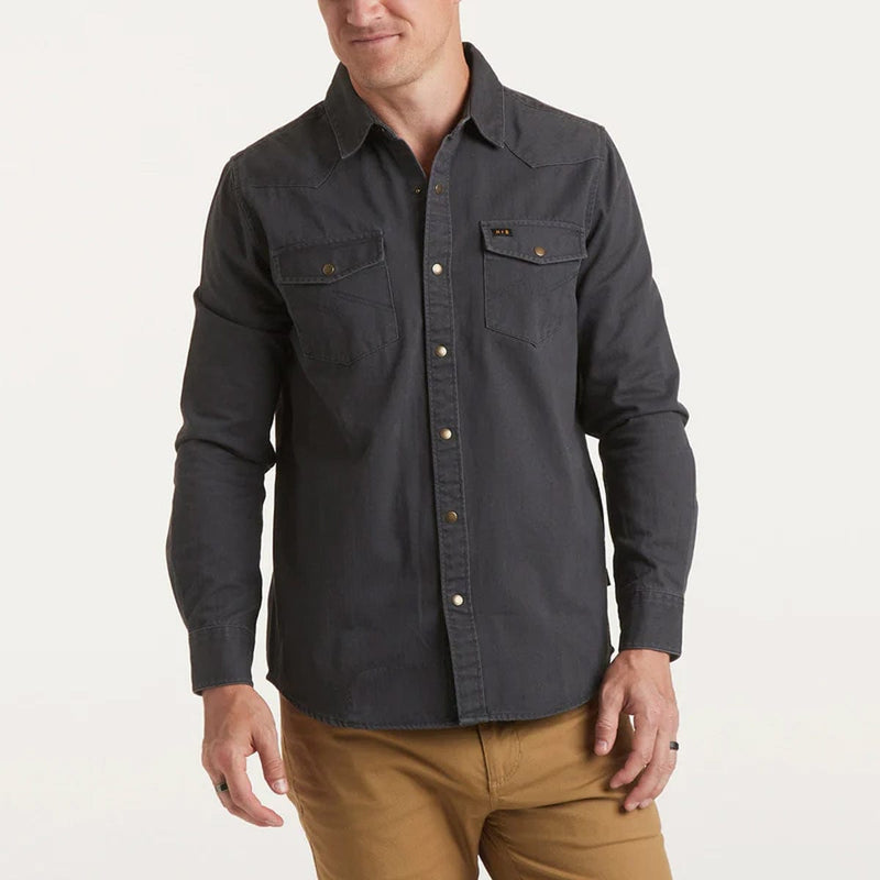 Load image into Gallery viewer, Howler Brothers Sawhorse Work Shirt - Crow Black
