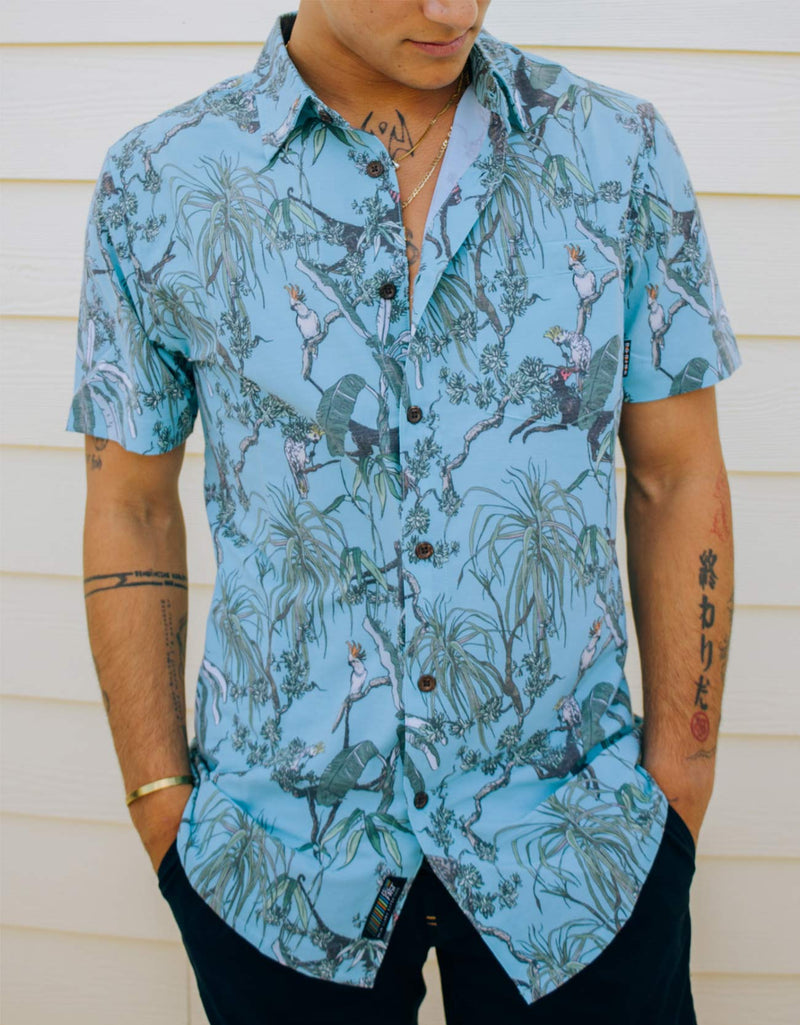 Load image into Gallery viewer, ON OUR WAY UP - VAGABOND™ BUTTON UP by Bajallama
