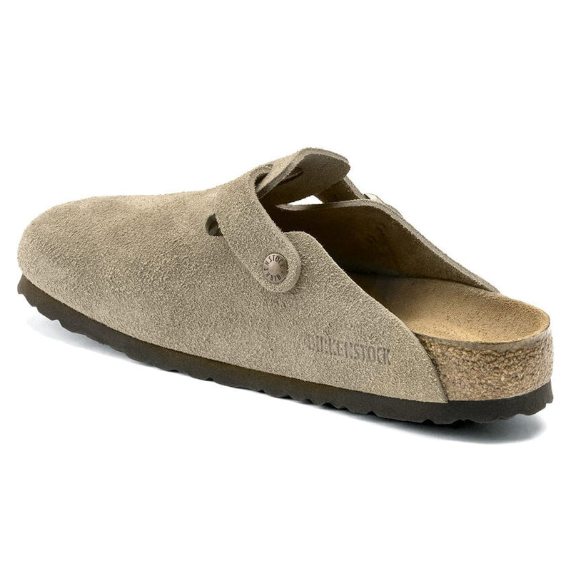 Load image into Gallery viewer, Birkenstock Boston Soft Footbed Narrow Taupe Suede
