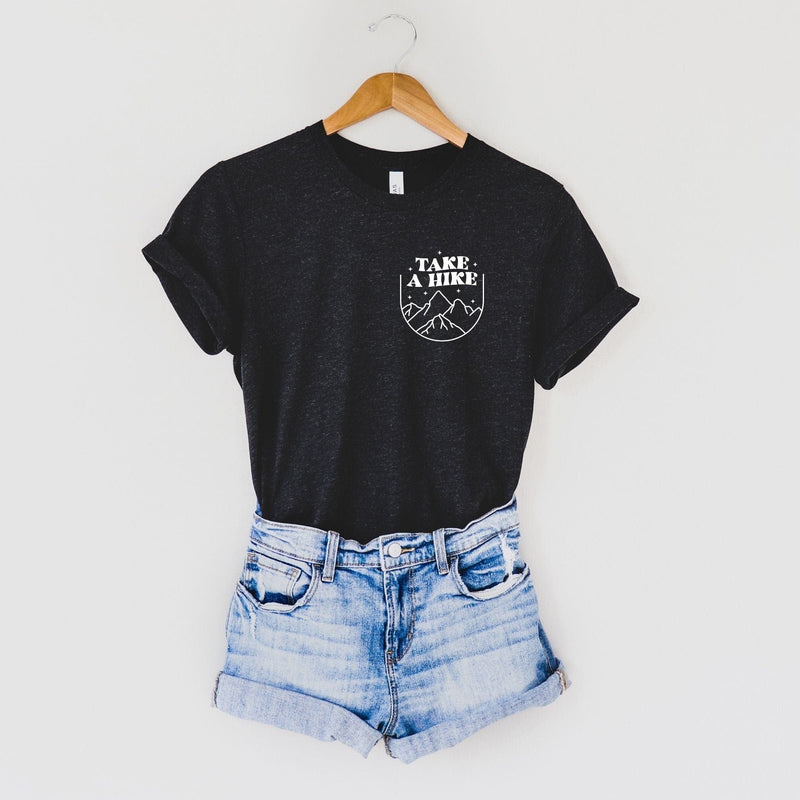 Load image into Gallery viewer, Take A Hike Pocket Logo Graphic Tee for Women *UNISEX FIT* by 208 Tees
