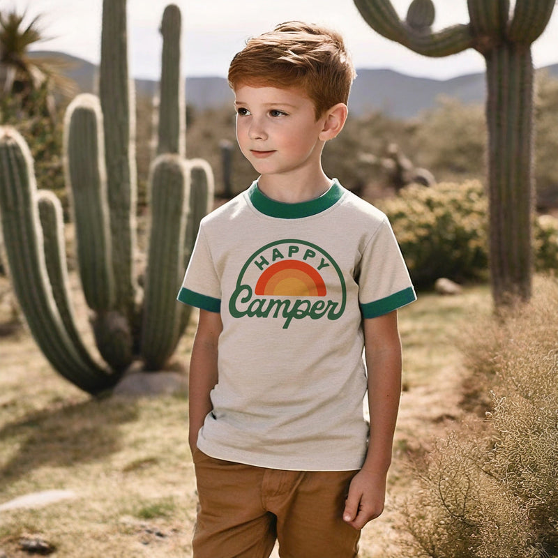 Load image into Gallery viewer, Happy Camper (Youth) | Vintage Ringer by RIVER ROAD CLOTHING CO.
