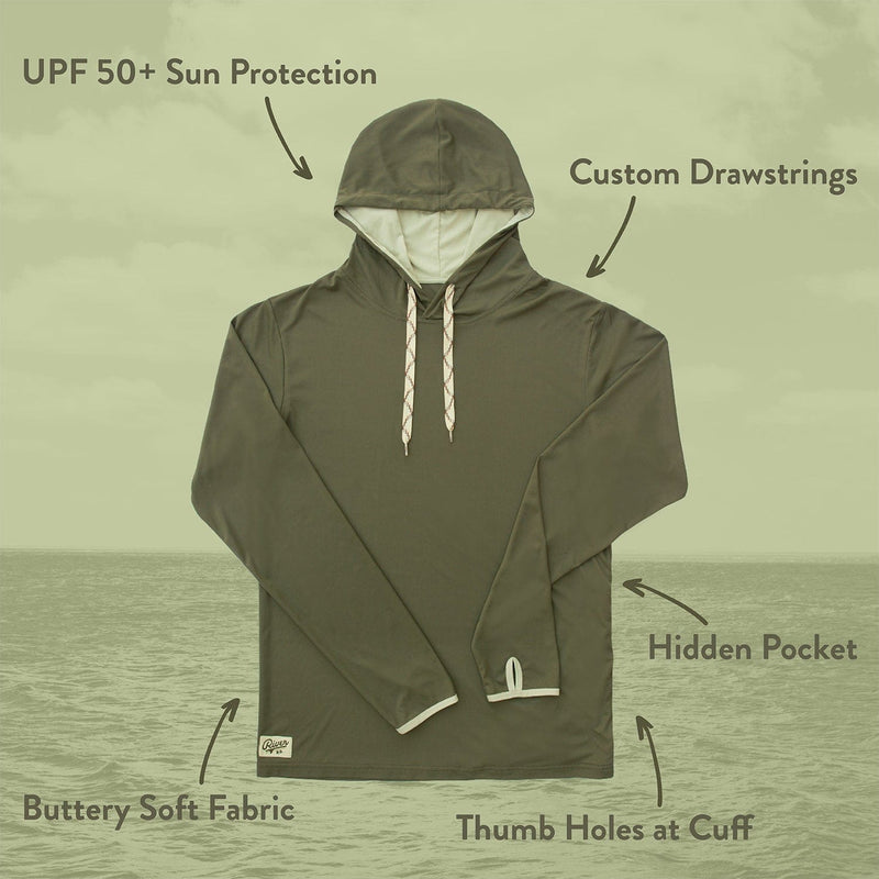 Load image into Gallery viewer, UPF Drift Hoodie | Moss Green by River Road Clothing Co.
